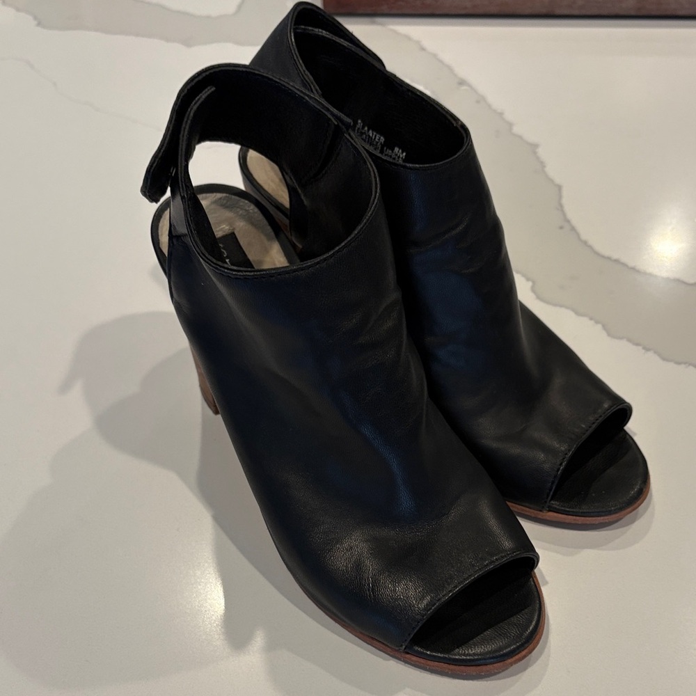 Steven By Steve Madden Black Open-Toe Heels